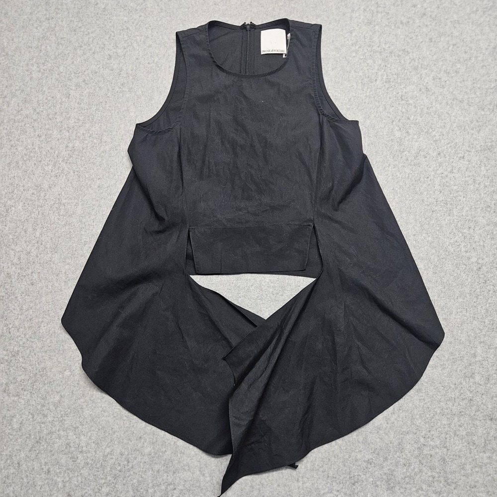 Prose & Poetry Womens Cotton Black‎ Crop Top Size XS